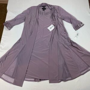 R&M Richards 2 Piece Dress Set Size 16 Orchid Mother of the Bride Wedding Formal